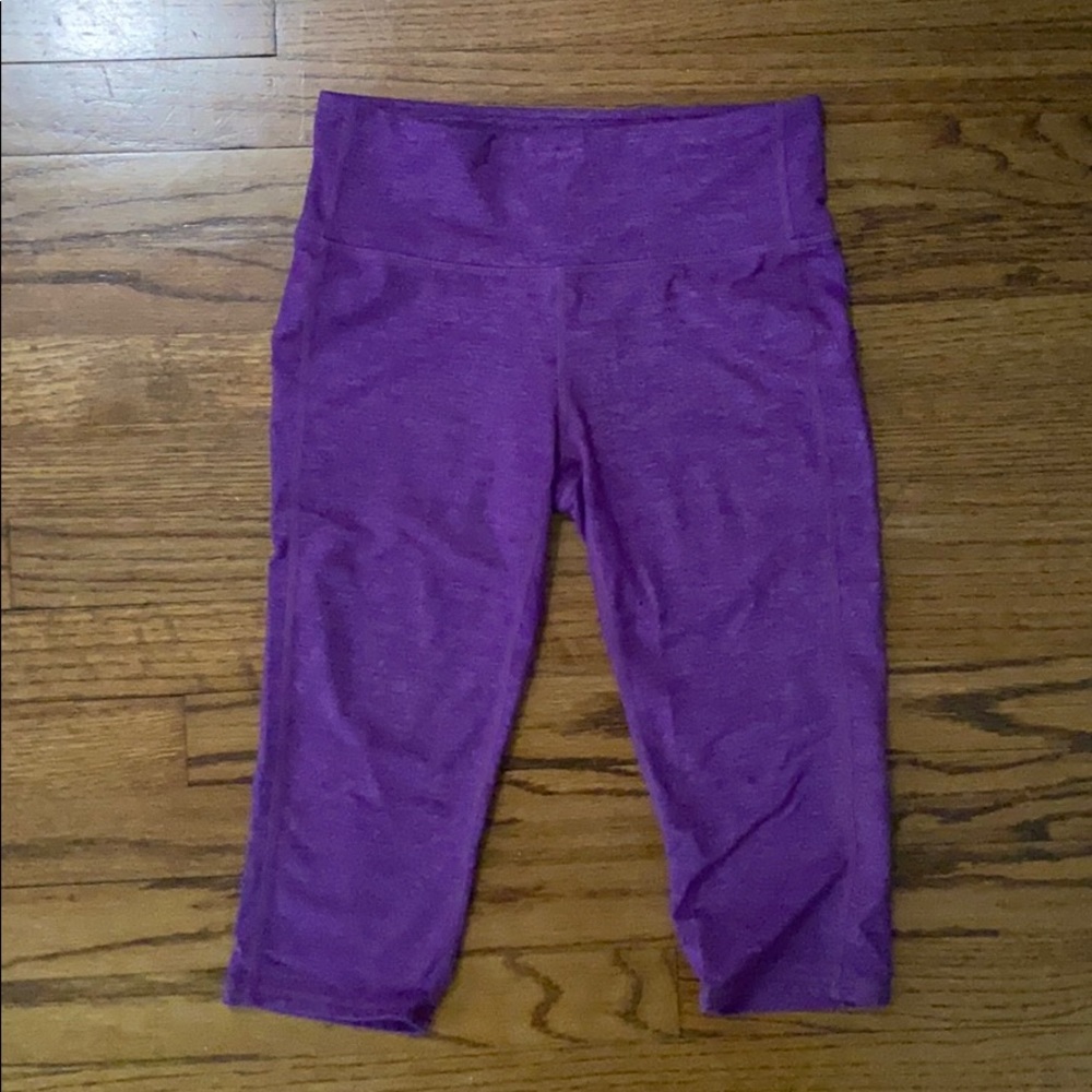 Purple crop leggings